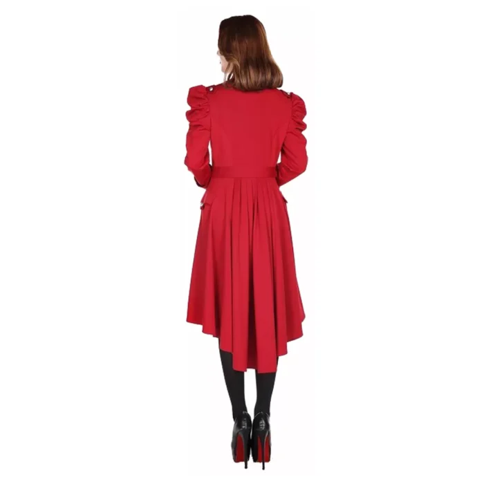 Women Gothic Victorian Style Trench Coat Vintage Regiment Jacket