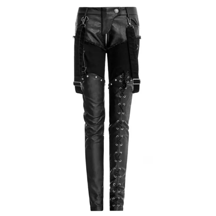 Women Jeans Apocalyptic Style Pant Sexy Faux Leather Pant