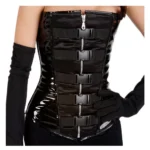 New Women Punk Corset Bustier Steel Boned Corset Gorgeous Vinyl Pvc Corset