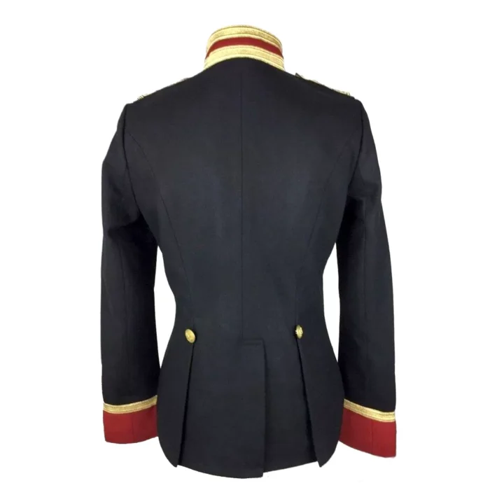 Women Gothic Military Style Wool Jacket Double Breasted Army Officer Trench Jacket