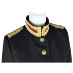 Women Gothic Military Style Wool Jacket Double Breasted Army Officer Trench Jacket